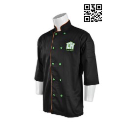 KI080製作專業廚師制服 設計廚師制服 咖喱印度 3/4 袖 7分袖 餐廳 撞色鈕 厨司 訂造廚房制服 廚房制服製造商 KI080製作專業廚師制服 設計廚師制服 咖喱印度 3/4 袖 7分袖 餐廳 撞色鈕 厨司 訂造廚房制服 廚房制服製造商